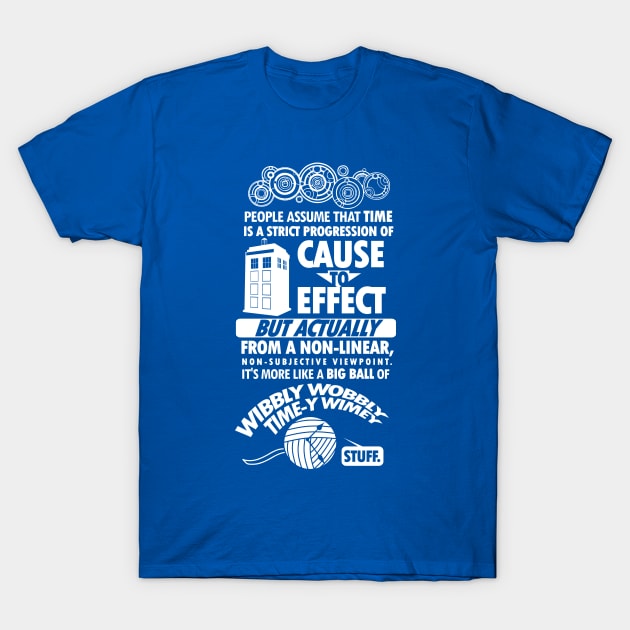 Timey Wimey Tee T-Shirt by TomTrager